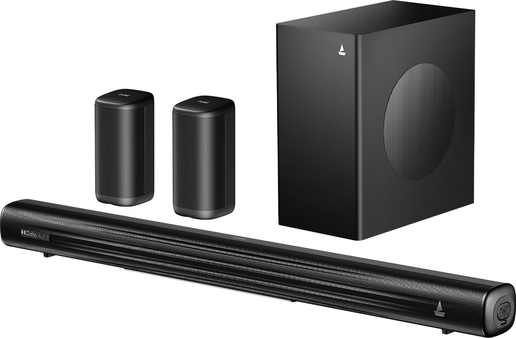 boAt Aavante Prime 5.1 5050D, Dolby Audio, Wireless Satellites, Free Installation 500 W Bluetooth Soundbar