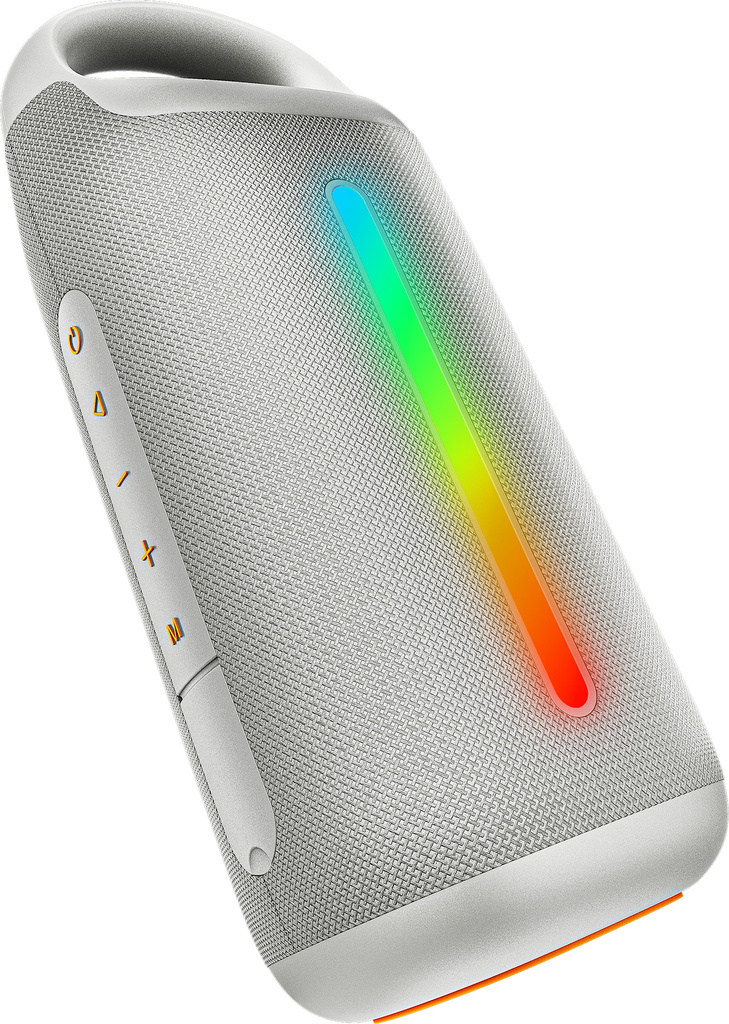 boAt Stone Arc Pro, Spatial Audio, 58mm Drivers, 12H Battery, RGB LEDs & App Support 25 W Bluetooth Speaker (Groovy Grey, Mono Channel)