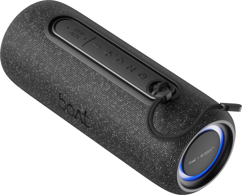 boAt Stone 350 Pro Plus Speaker,8H Battery,TWS Mode,Voice Assistant,With Mic,IPX5 16 W Bluetooth Speaker (Carbon Black, Mono Channel)