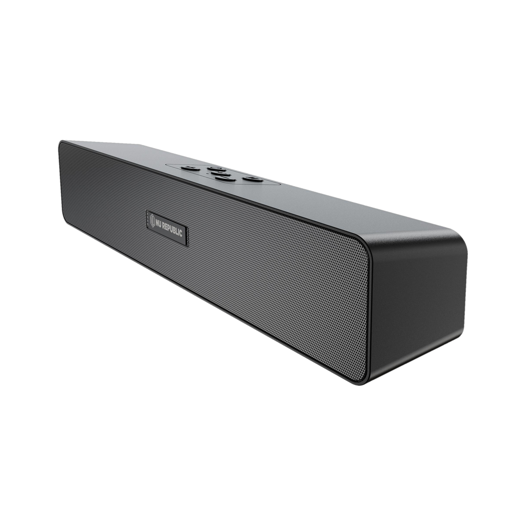 nu republic 20 upto 12 hrs playtime 52 mm dynamic drivers x basstech w bluetooth speaker