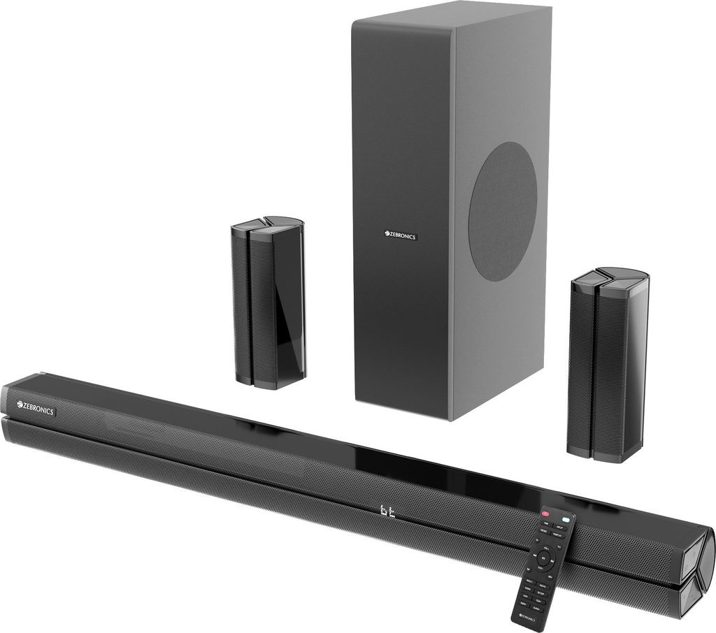 ZEBRONICS Juke Bar 801, Dual Rear Satellites, 3 Drivers, BT.v 5.3 400 W Bluetooth Soundbar