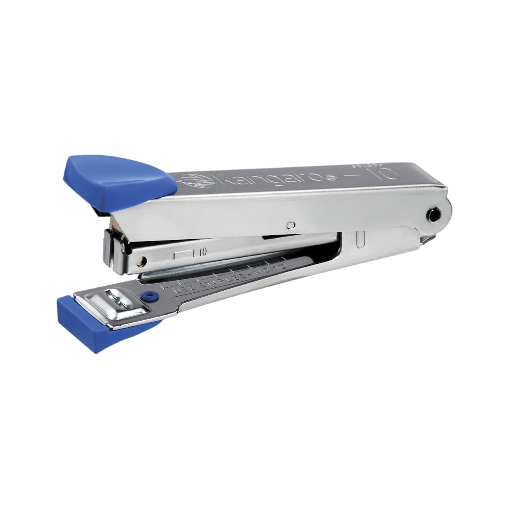 Desk Essentials NO-10 All Metal Half Strip, Light Blue, Set of 1 Cordless  Stapler