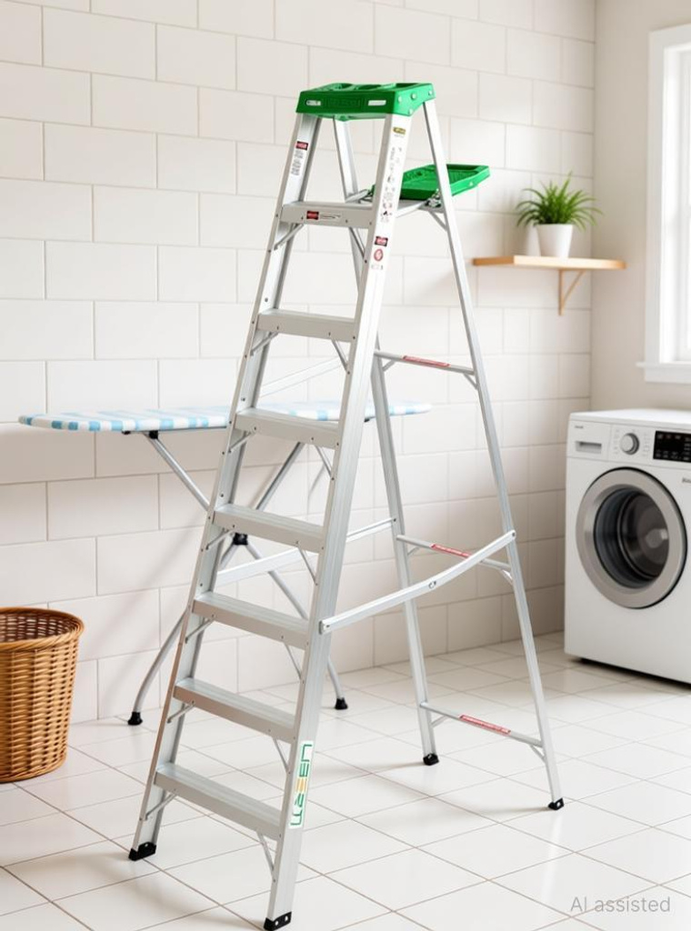 liberti ladders 8 feet aluminium step ladder utility tray