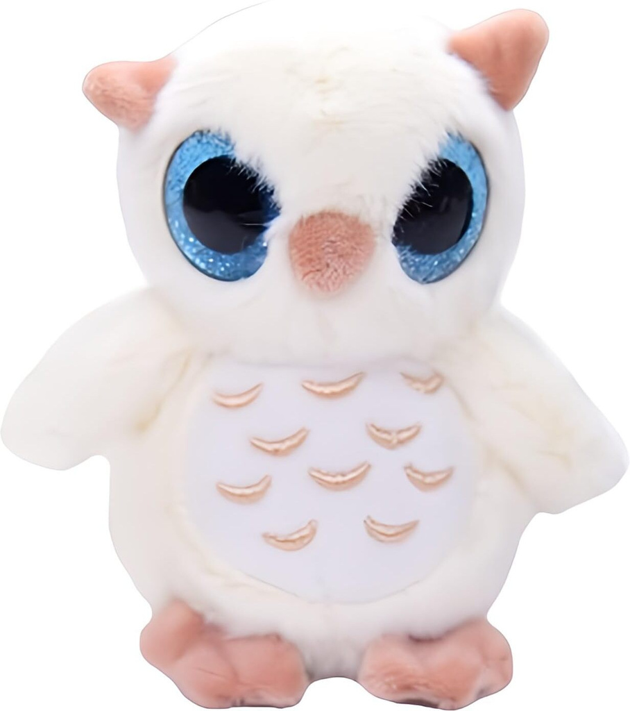 Cute Owl Soft Stuffed Plush Animal Toy for Kids Girls & Boys Birthday Gifts  - 20 cm (White)