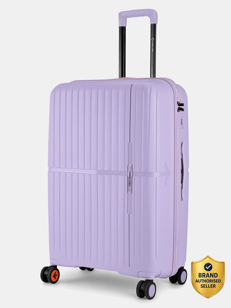 NASHER MILES Springfield Hard-Sided Polypropylene Pastel Purple 75cm Trolley Bag Check-in Suitcase 8 Wheels - 28 inch