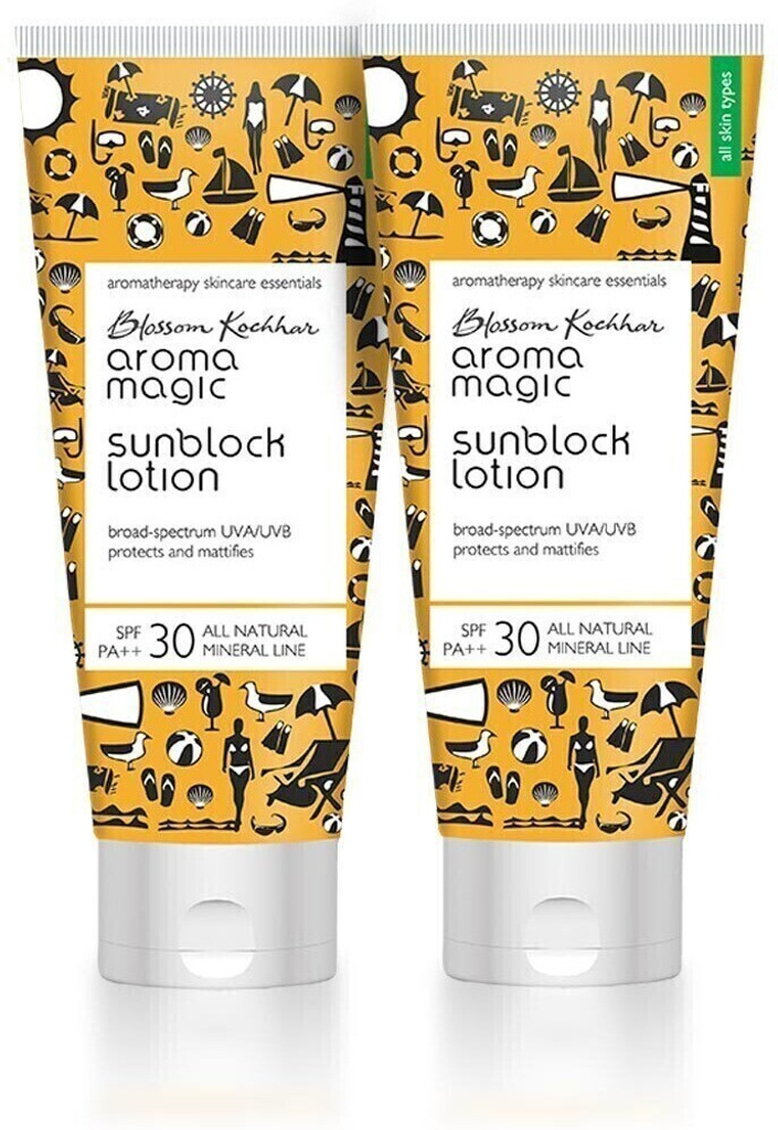 aroma magic sunscreen spf 30 pa matte sunblock lotion mattifies protects uva uvb all skin types pack 2