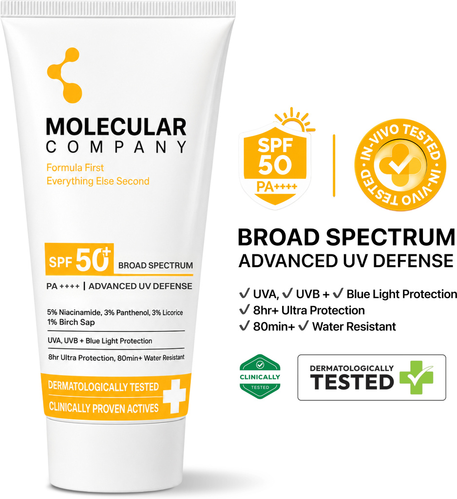 molecular company sunscreen spf 50 pa 50 5 niacinamide
