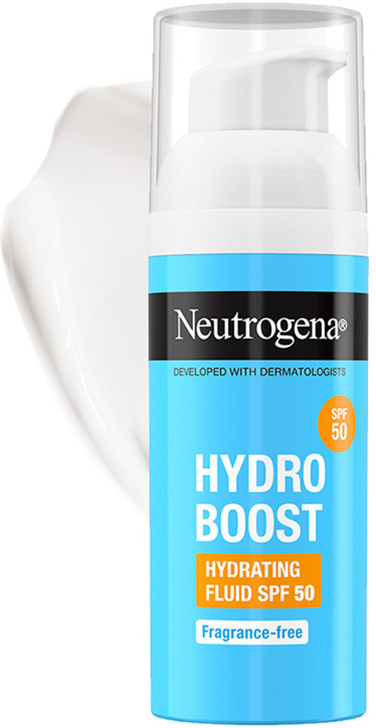 neutrogena sunscreen spf 50 pa hydro boost face hyaluronic acid niacinamide hydrating fluid