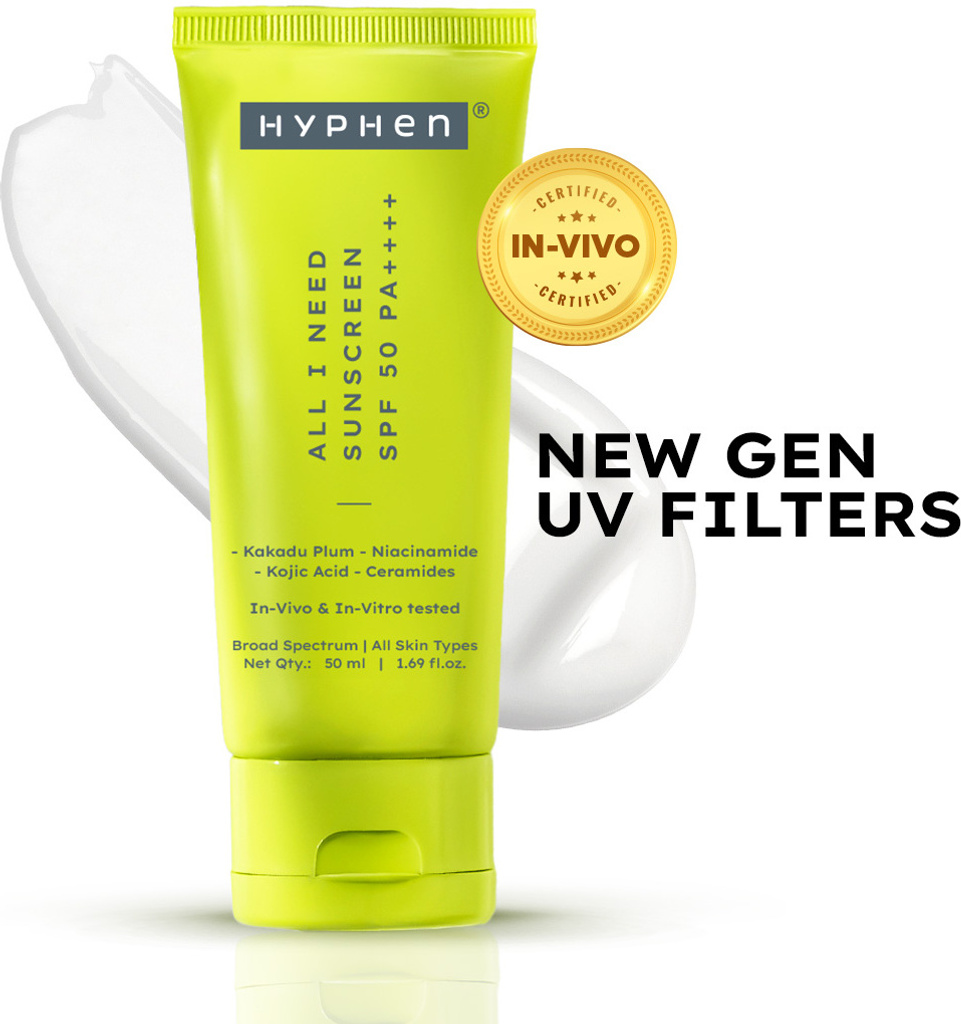 hyphen sunscreen spf 50 pa all need moisturizes repairs uv damage in vivo tested