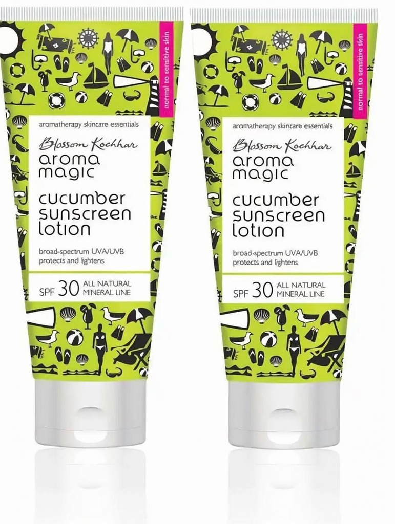 aroma magic sunscreen spf 30 pa cucumber lotion lightens protects skin uva uvb pack 2