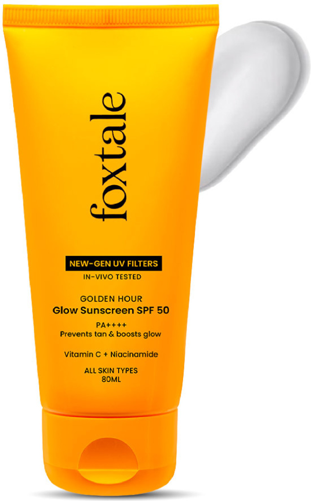 foxtale sunscreen spf 50 pa glow vitamin c niacinamide pa in vivo tested