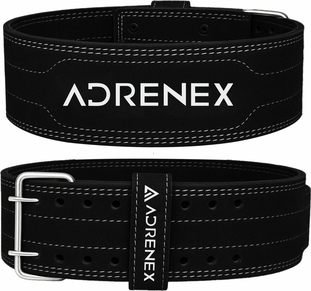 adrenex pro weight lifting belt genuine leather 4 inch durable comfortable lower