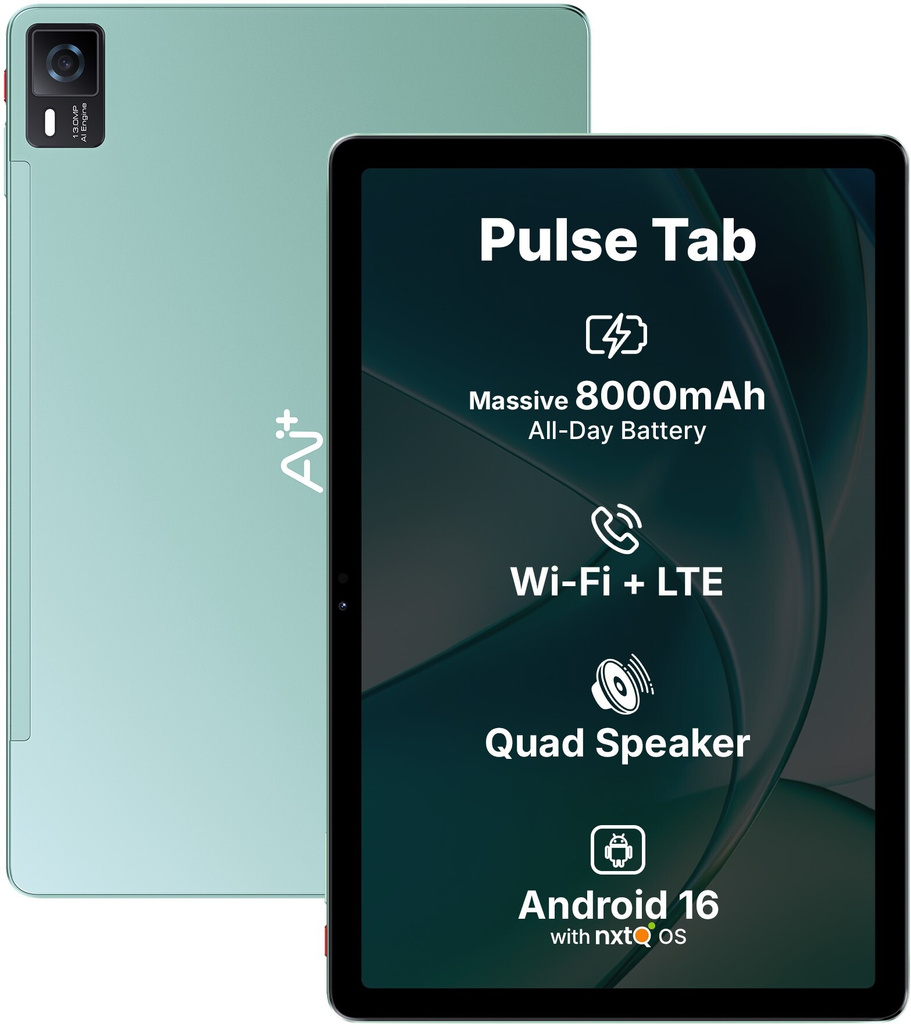Ai+ PulseTab 8 GB RAM 128 GB ROM 10.95 inch with Wi-Fi+4G Gaming MediaTek Helio G88 Octa Core Tablet (Lightest Sky)