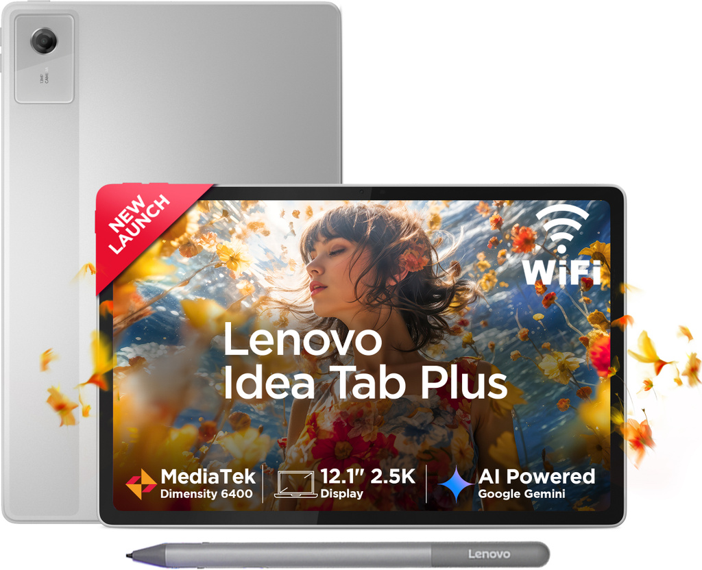 lenovo idea tab plus pen 12 gb ram 256 rom 12 1 inch wi fi only mediatek 6400 tablet cloud grey