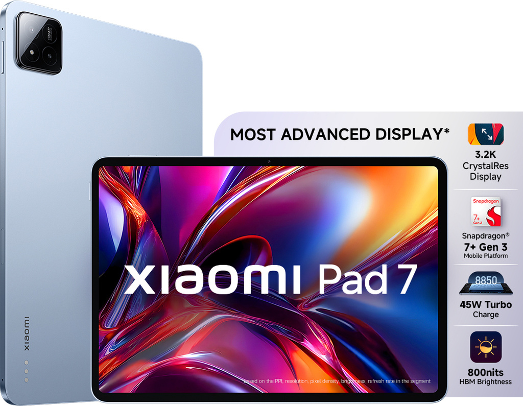 Xiaomi Pad 7 8 GB RAM 128 GB ROM 11.17 inch with Wi-Fi Only Gaming Qualcomm Snapdragon 7+ Gen 3 Tablet (Mirage Purple)