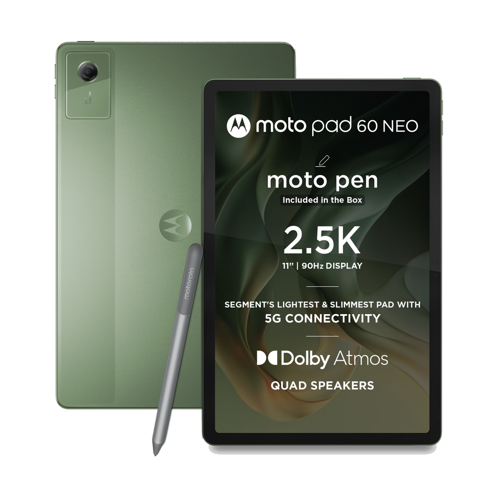 MOTOROLA Pad 60 Neo 4 GB RAM 128 GB ROM 11 inch with Wi-Fi+5G MediaTek Dimensity 6300 Tablet (Bronze Green)