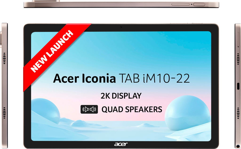 Acer Iconia Tab 6 GB RAM 128 GB ROM 10.36 inch with Wi-Fi+4G MediaTek Helio G99 Tablet (Gold)