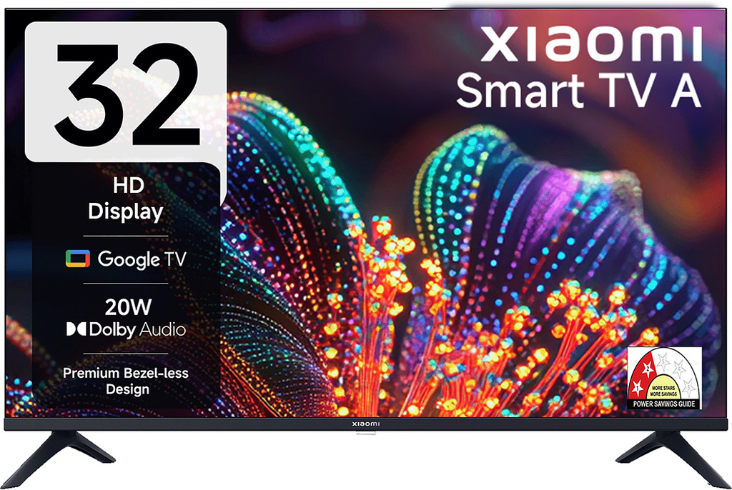 XIAOMI A 80 cm (32 inch) HD Ready LED Smart Google TV with 200+ Free Channels | HDR 10 | Dolby Audio | Premium Metal Bezel-less Design | DTS X | DTS Virtual: X | Mi TV