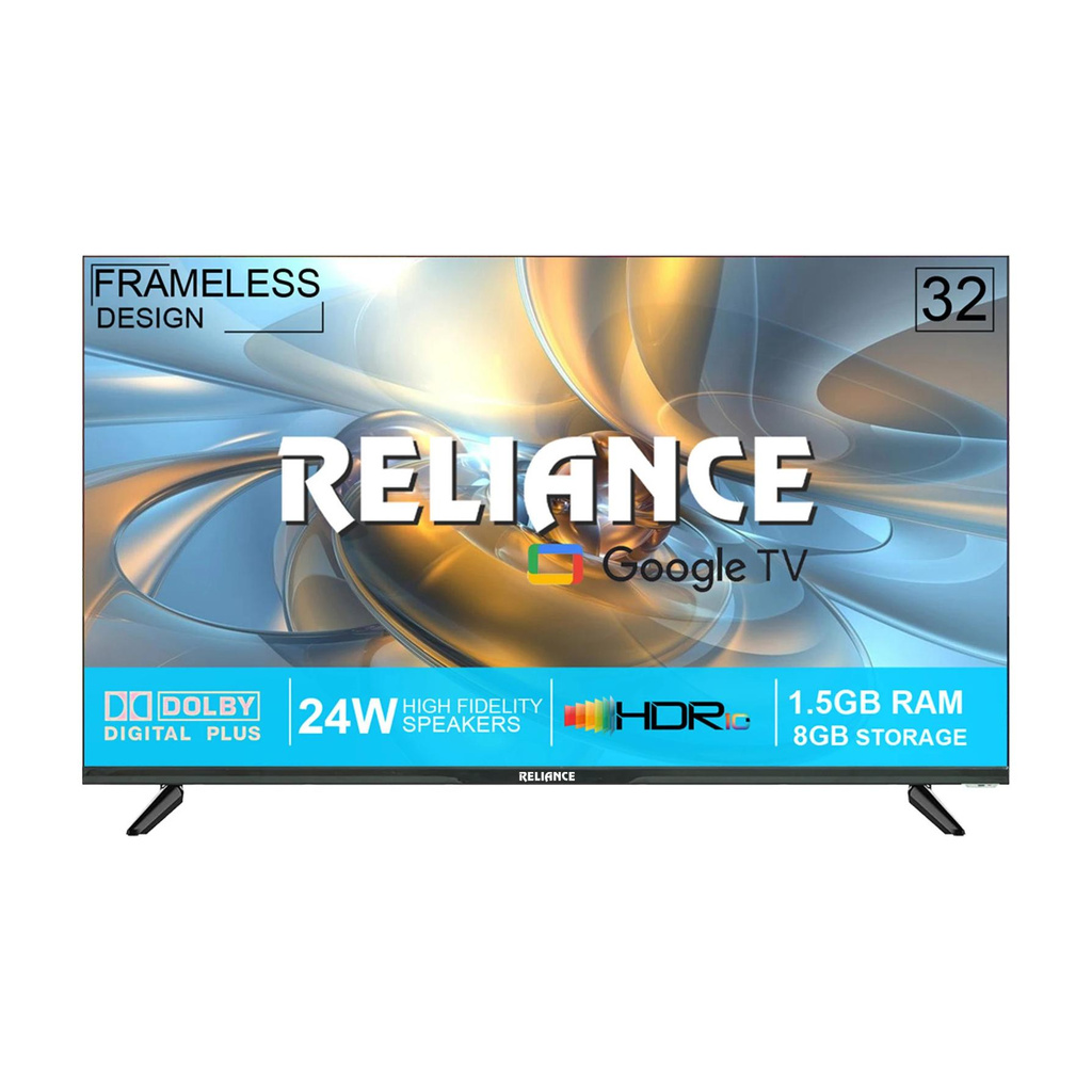 80 cm (32 inch) HD Ready LED Smart Google TV with Next Generation Google Smart Led Tv Platform with OTT Apps like Jio Cinema, Netflix, Prime Video, Disney+ Hotstar & More Than 5000 Apps, Frameless Design & Voice Remote with 24 Watts Speaker & 1.5 GB RAM, 8 GB Storage (RW32GD8676HD)