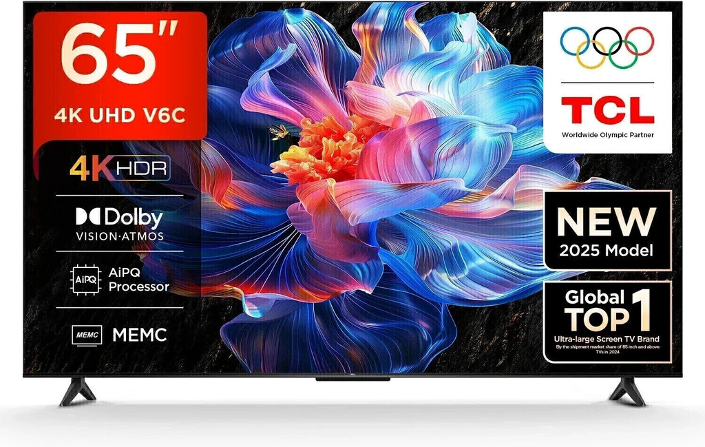 tcl 164 cm 65 inch ultra hd 4k led smart google tv memc dolby vision atmos hva panel metallic bezel less