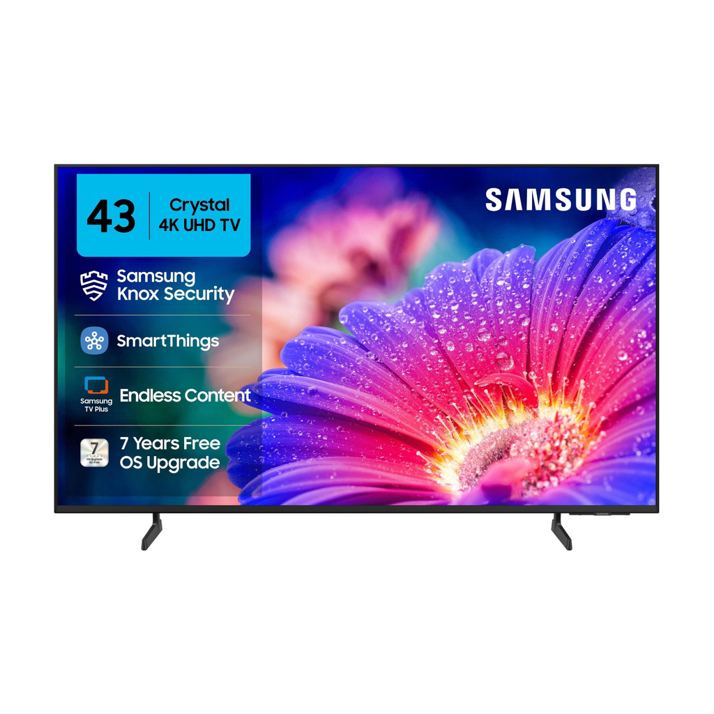 Samsung Crystal 4K Vista 108 cm (43 inch) Ultra HD (4K) LED Smart Tizen TV with 4K Upscaling | HDR 10+ | PurColor | Slim Look | Samsung Knox Security | 100+ Free Channels | Voice Ready with SmartThings App | Universal Gestures