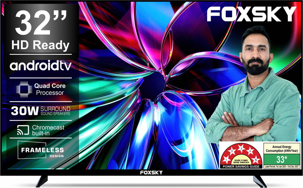 Foxsky 80 cm (32 inch) HD Ready LED Smart Android TV
