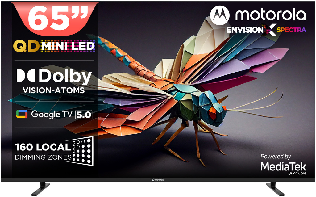 MOTOROLA 165 cm (65 inch) Ultra HD (4K) Mini LED Smart Google TV with Edition with Dolby Vision & Dolby Atmos