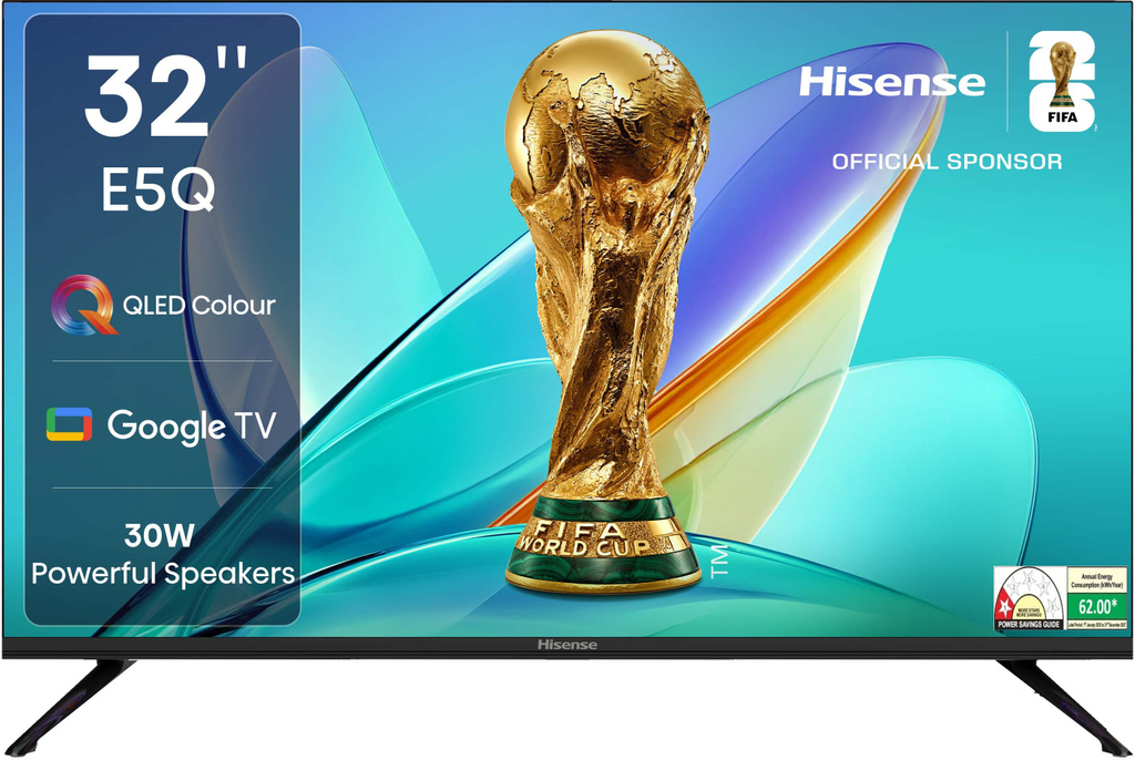 Hisense 32E5Q 80 cm (32 inch) QLED HD Ready Smart Google TV with 30W Powerful Sound Output| Dolby Audio| Super Bright Panel