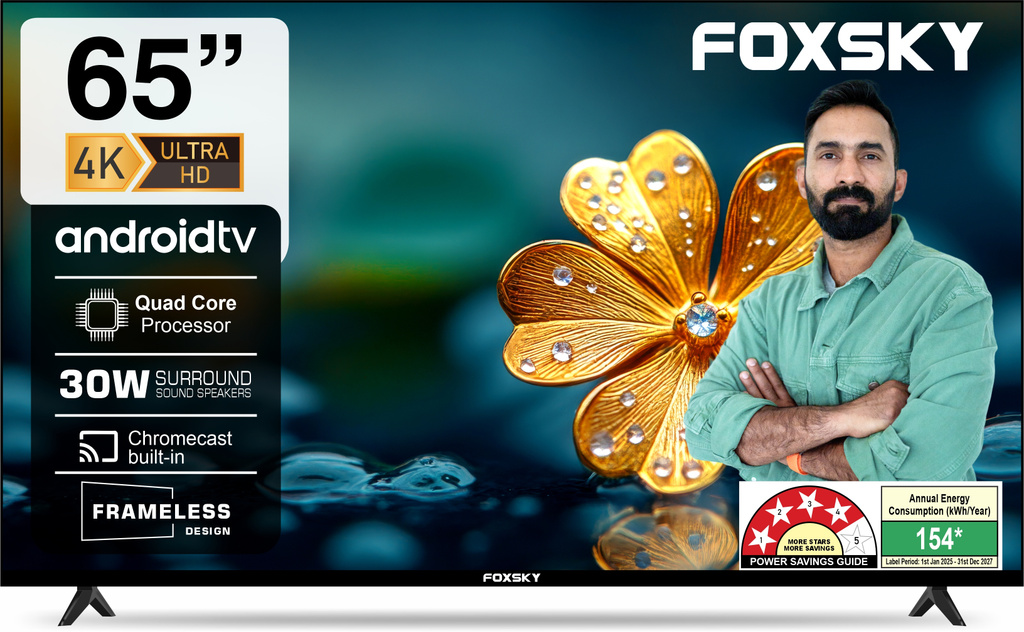 foxsky 165 cm 65 inch ultra hd 4k led smart android tv