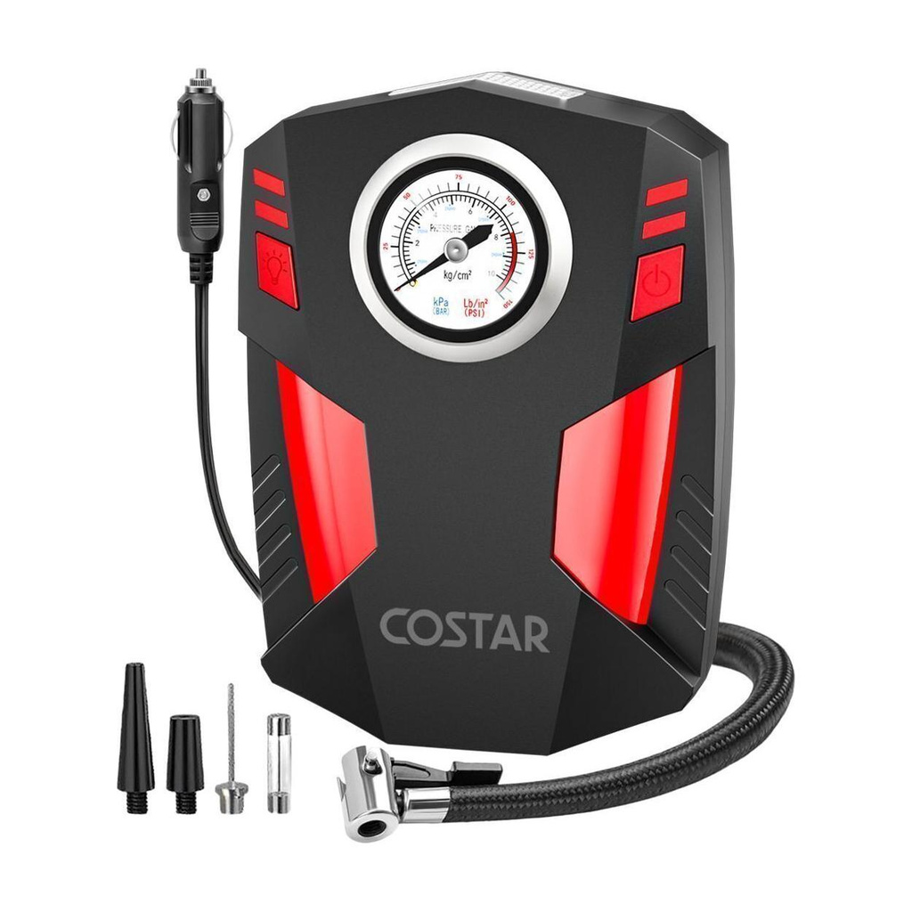Airboost 3 150 psi Tyre Air Pump for Car & Bike (Compact, LED Light, Multiple Air Fill Modes, Multiple Nozzles, Portable)