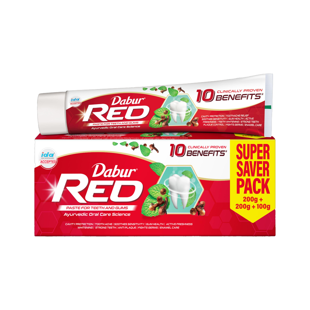 Dabur Red Ayurvedic Paste (Combo Pack 1+1, 500g-each) Toothpaste