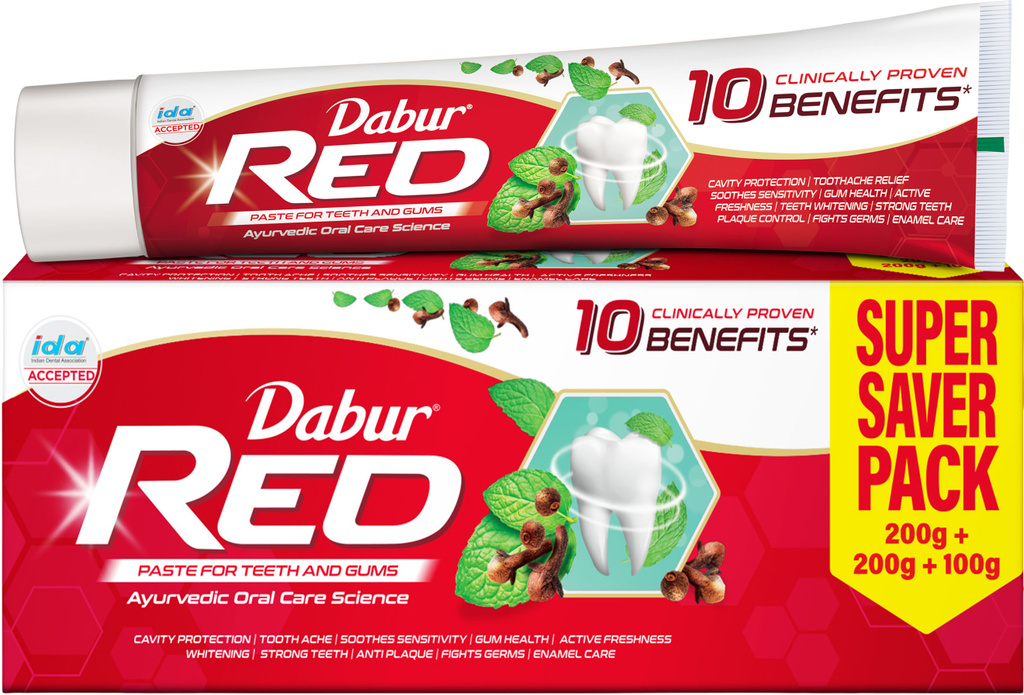 Dabur Red Ayurvedic Paste (Combo Pack 1+1, 500g-each) Toothpaste