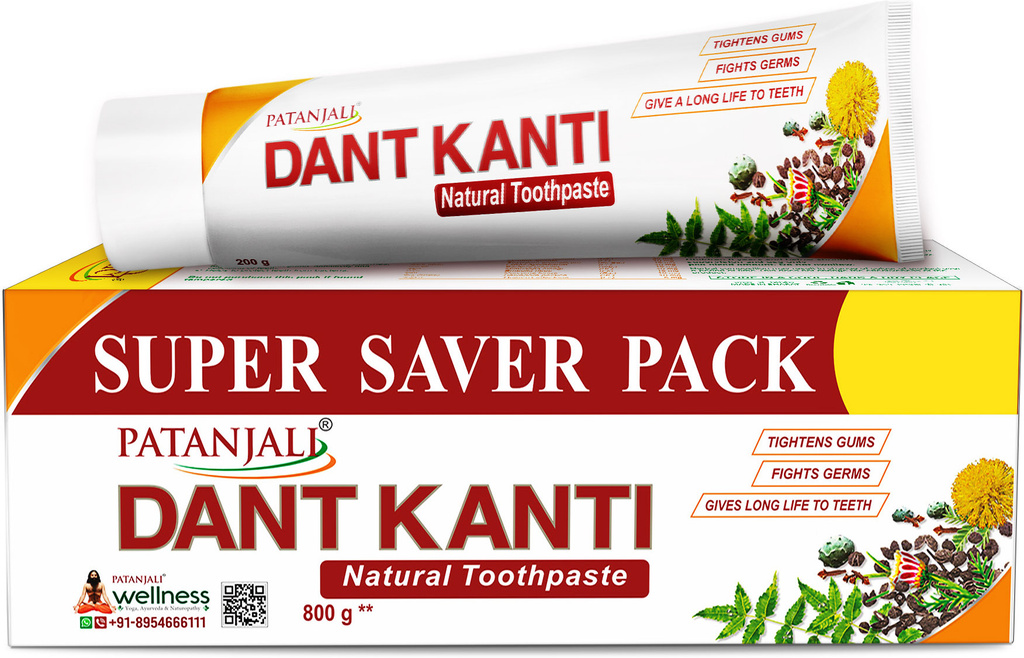 PATANJALI Dant Kanti For Strong Teeth & Gums, Prevents Bad Breath Toothpaste