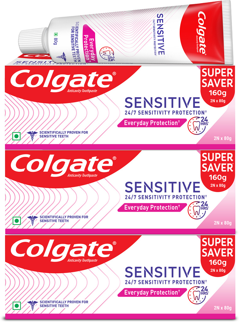 Sensitive Everyday Protection Toothpaste (480 g, Pack of 3)