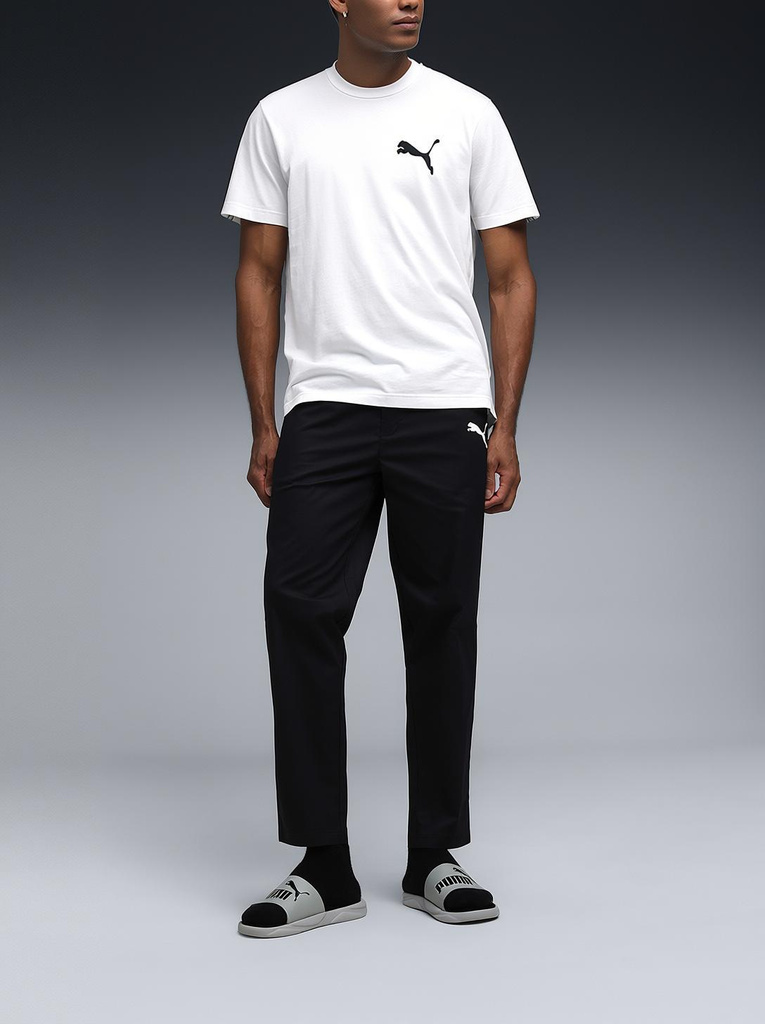 PUMA Solid Men Black Track Pants