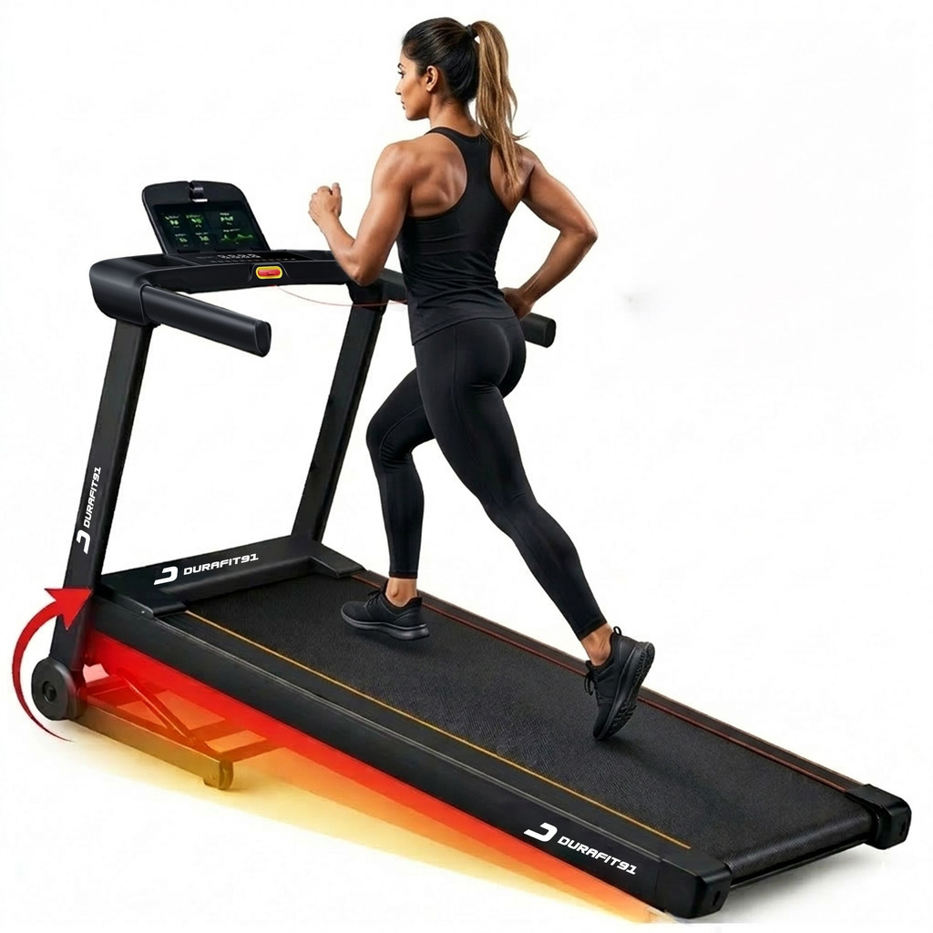 Ace Pro 4.5HP Peak BLDC Motorized | 16km Speed | 20-Auto Incline| Home Use Black Treadmill