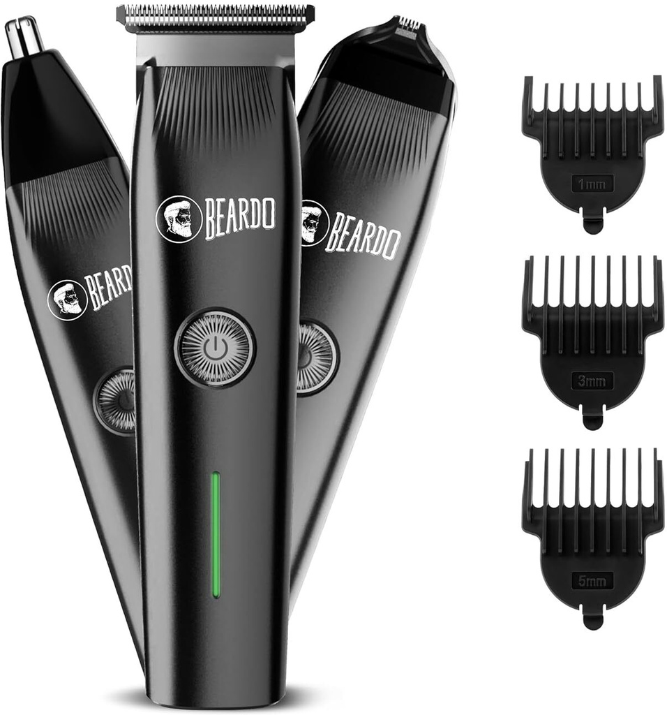 BEARDO Ape-X Prime Multipurpose | Grooming Kit For Beard, Ear & Nose Fully Waterproof Trimmer 120 min  Runtime 3 Length Settings