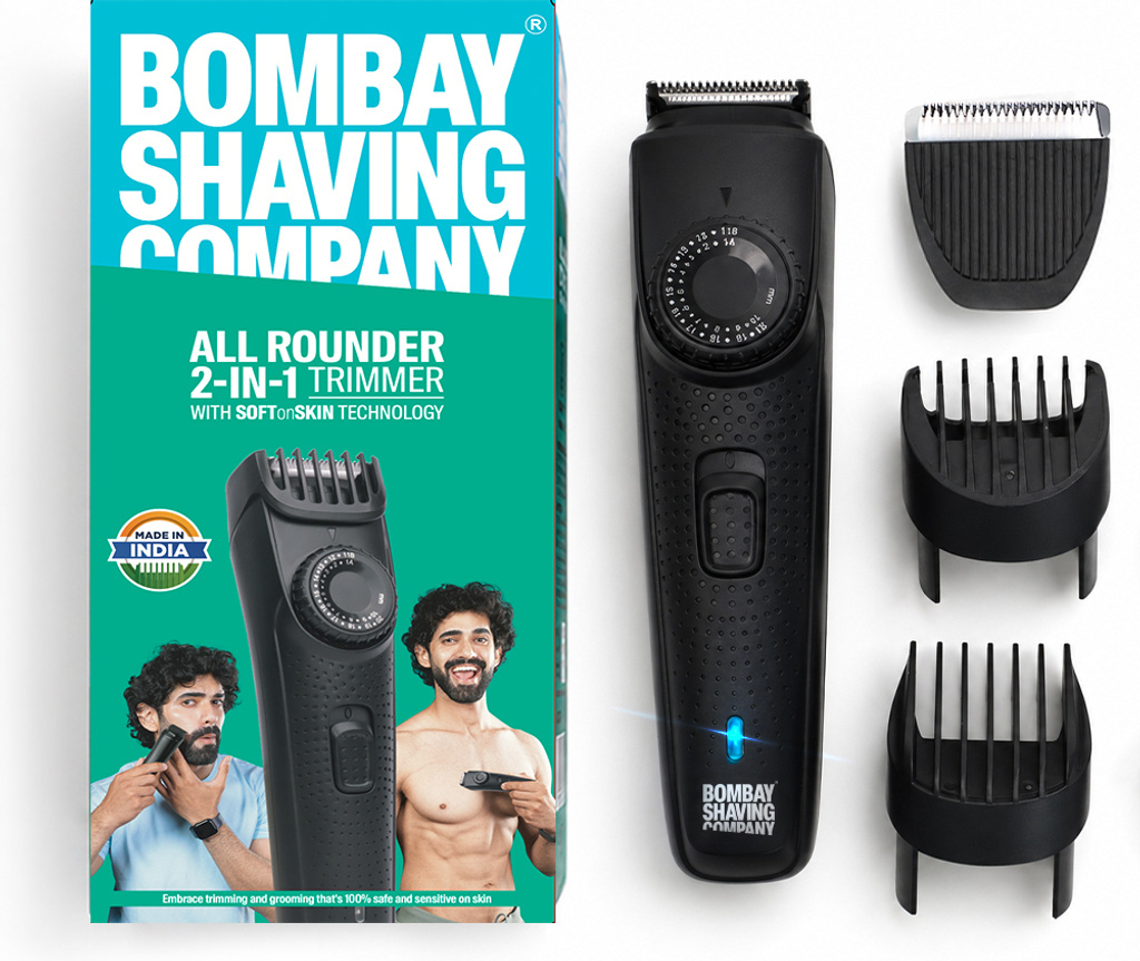 BOMBAY SHAVING COMPANY All Rounder-Beard and Body Groomer Fully Waterproof Trimmer 120 min  Runtime 38 Length Settings