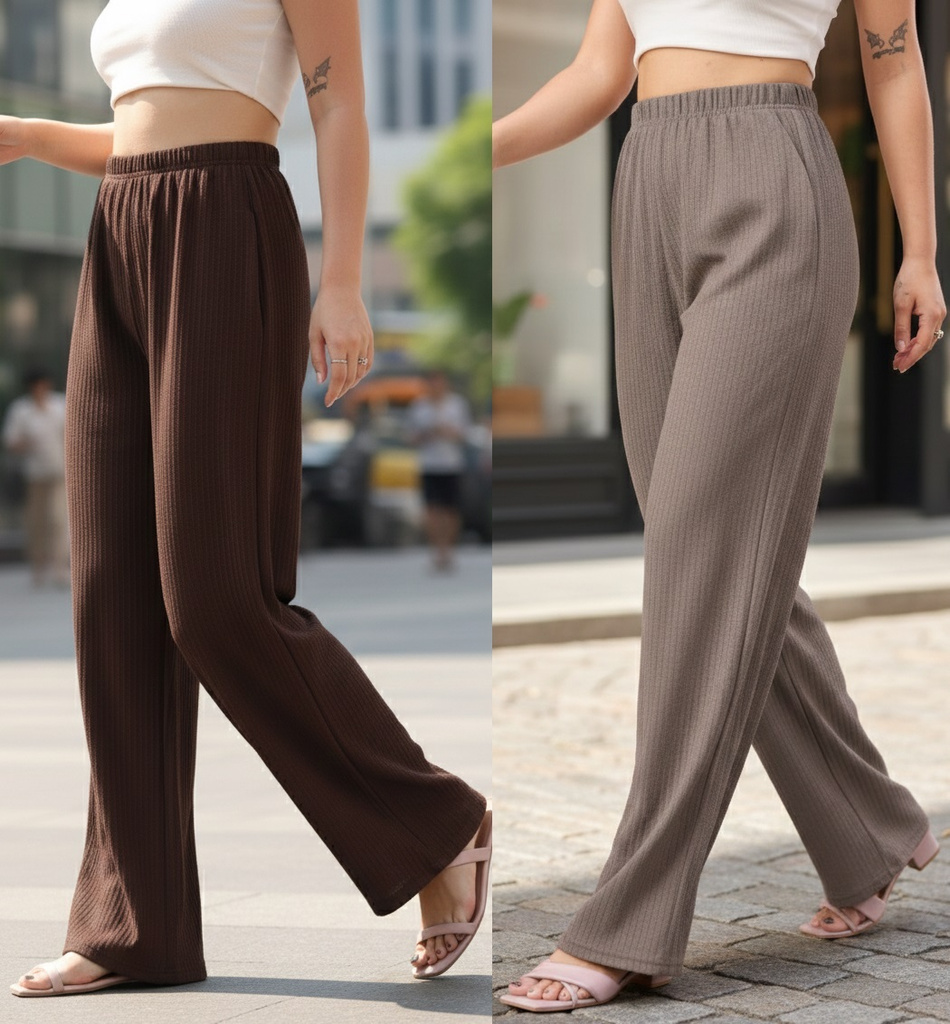 Doil Domec Loose Fit Women Black, Brown Trousers