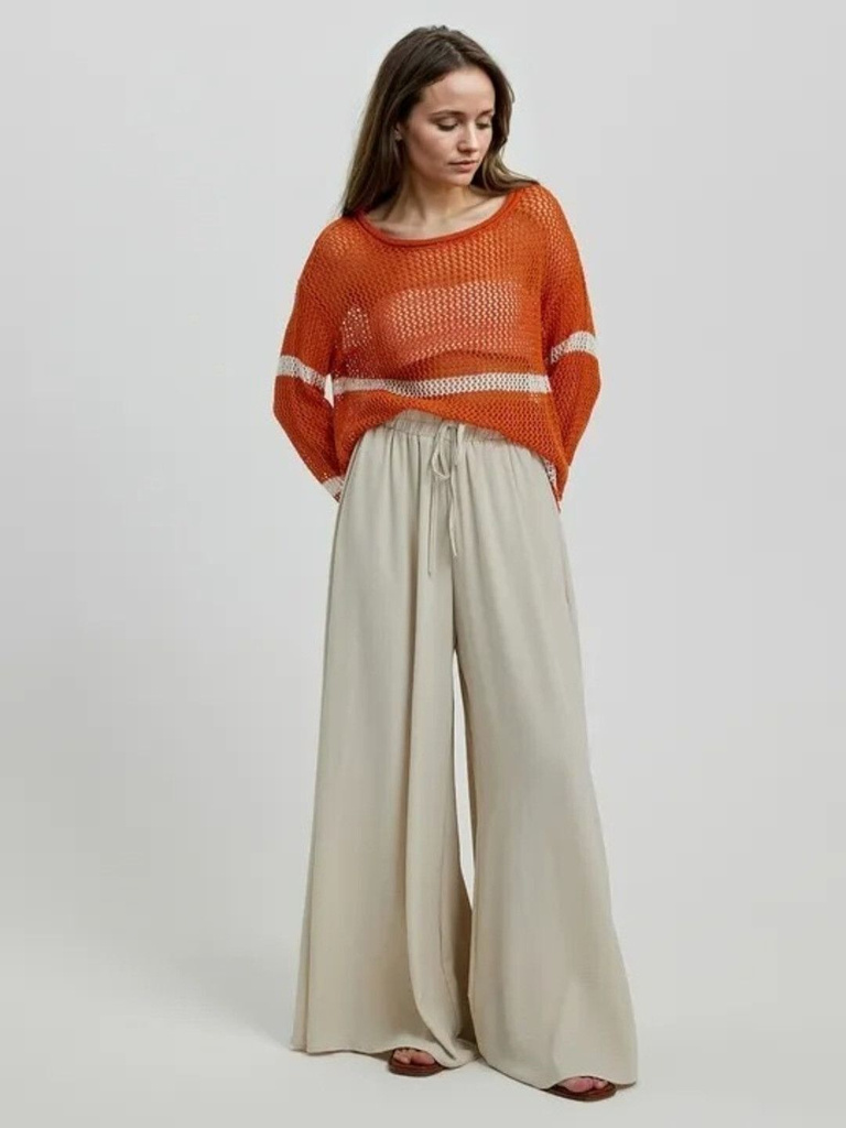 KOTTY Loose Fit, Flared Women Beige Trousers