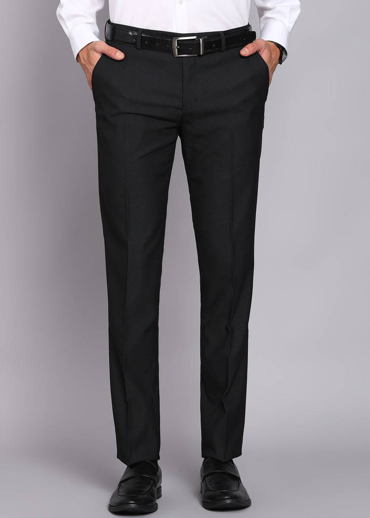 ARROW Tapered Men Black Trousers