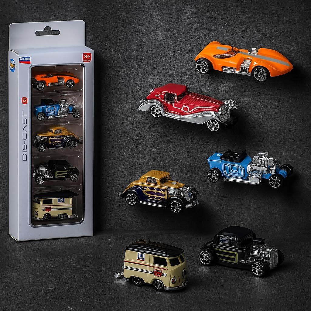 ZHASK Unbreakable Race Cars Set Of 6 Piece Mini Metal Die Cast Play Set For Everyone