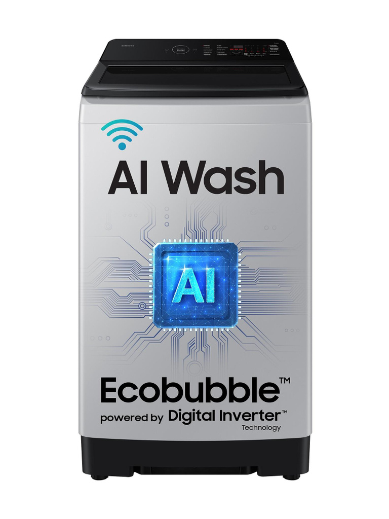 Samsung 10 kg 5 Star, AI Wash, AI Energy Mode, Wi-Fi, Ecobubble, AI VRT+, Soft Closing Door, Digital Inverter Fully Automatic Top Load Washing Machine Grey