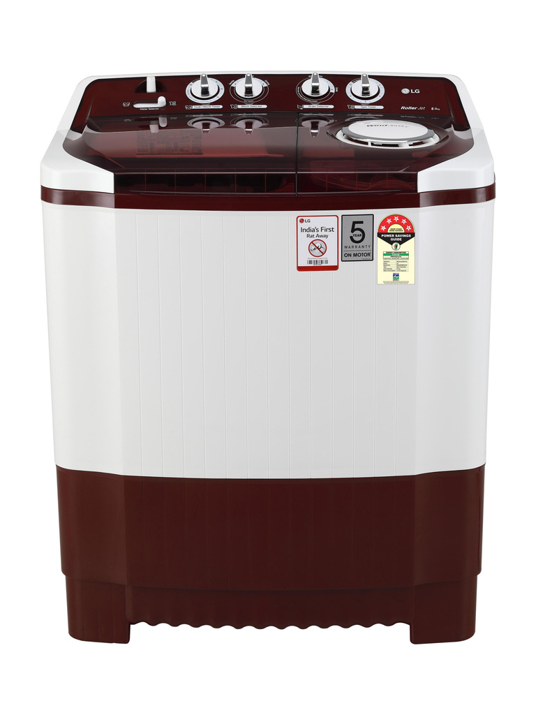 8 kg 5 Star Rating Semi Automatic Top Load Red (P8035SRMZ)
