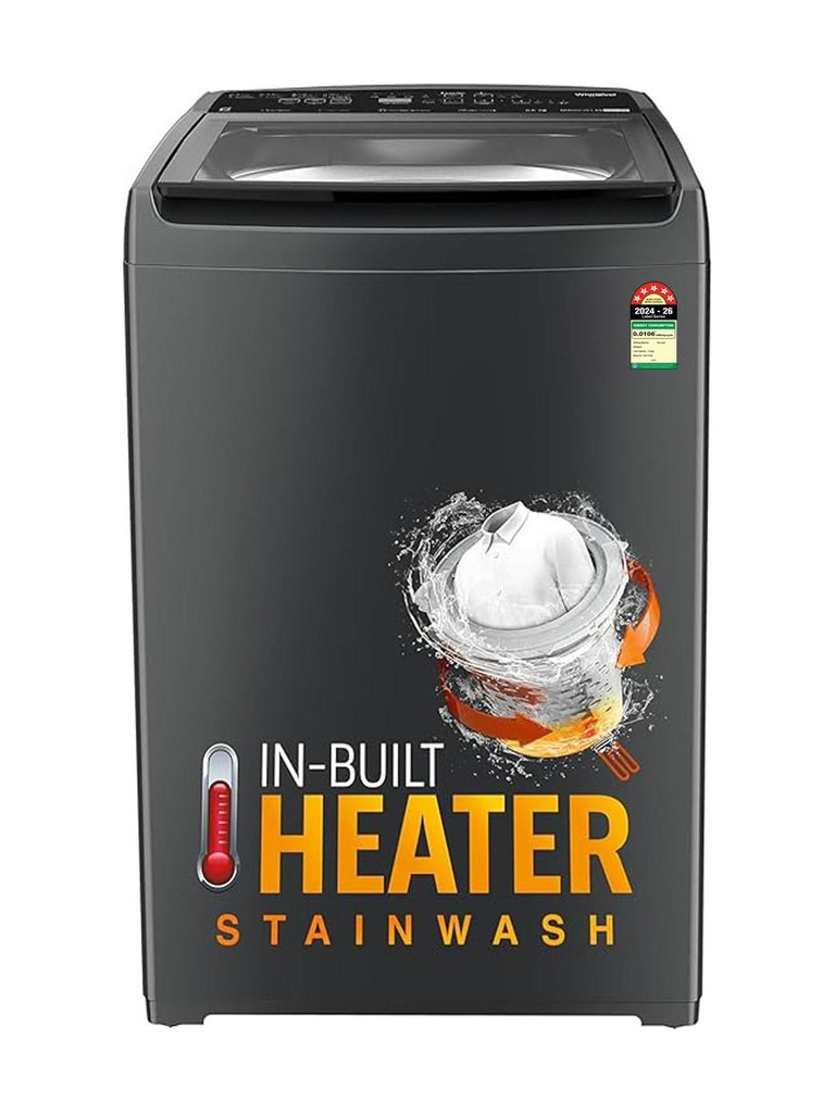 Whirlpool 7 kg Fully Automatic Top Load Washing Machine with In-built Heater Grey