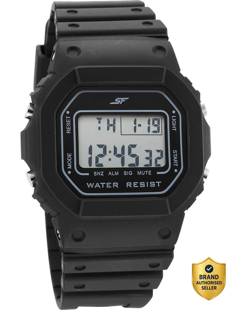 SONATA SF Hexa 1 SF Hexa Digital Black Polyurethane Strap Unisex Digital Watch  - For Men & Women