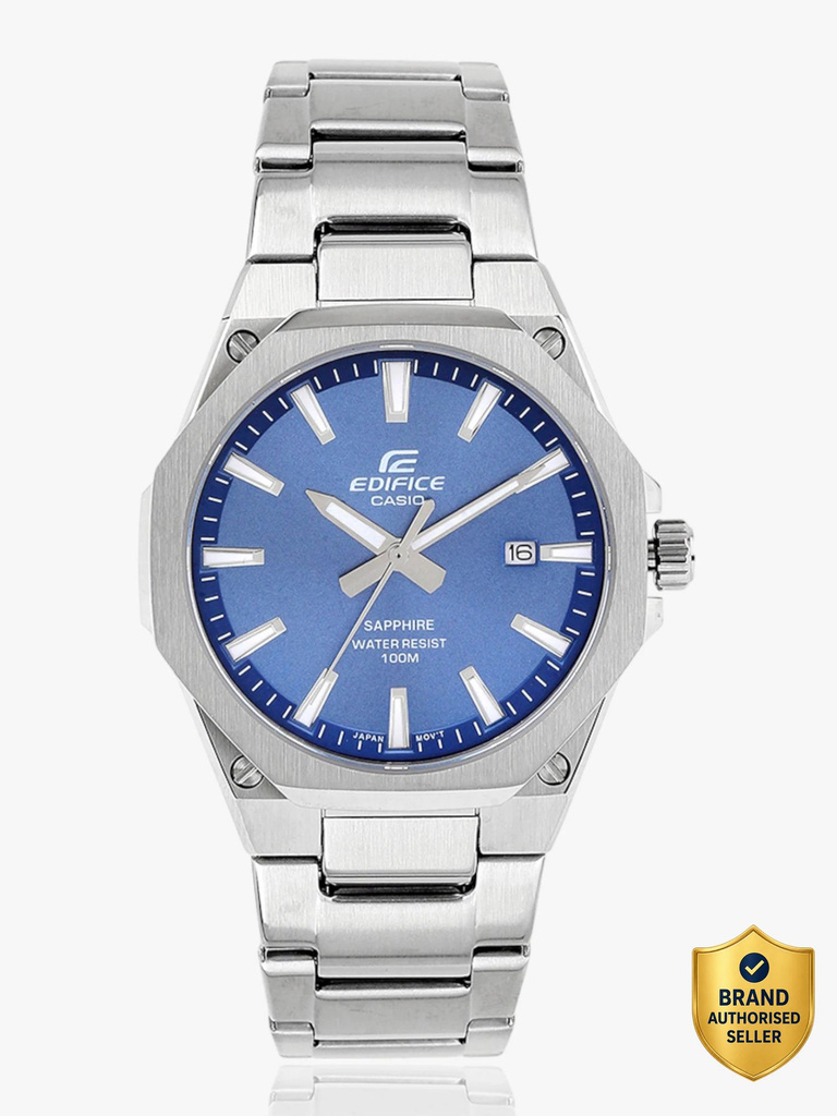CASIO EFR-S108D-2AVUDF Edifice Blue Dial Silver Stainless Steel Band Analog Watch  - For Men