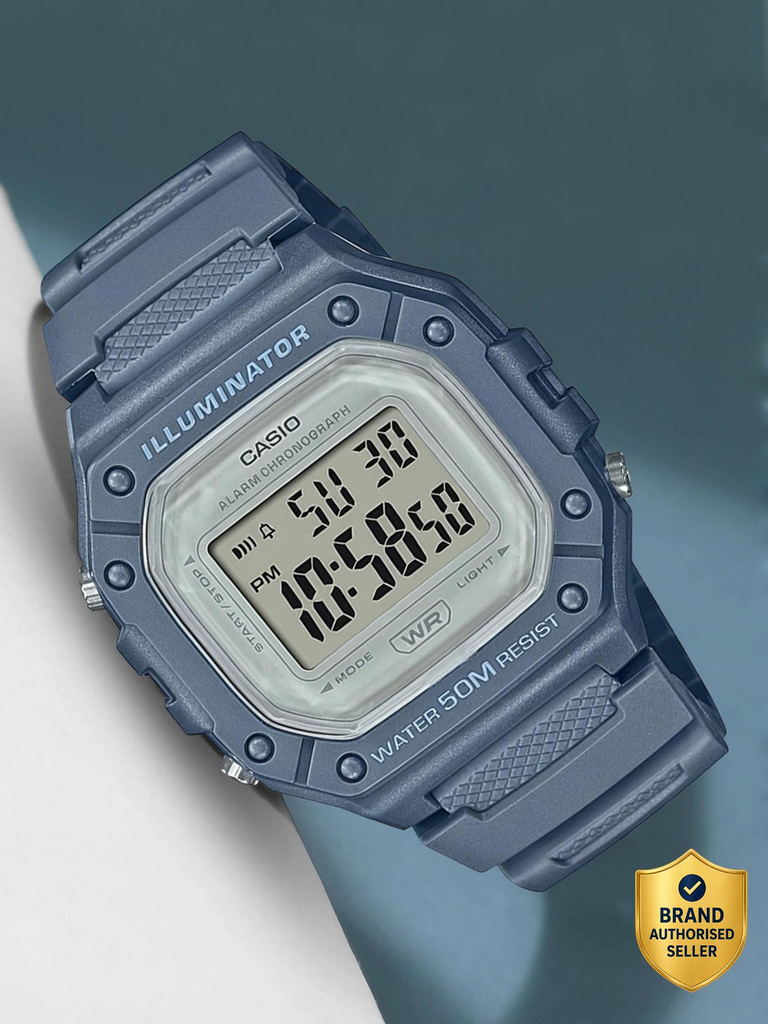 CASIO W-218HC-2AVDF Youth Digital Watch  - For Men & Women