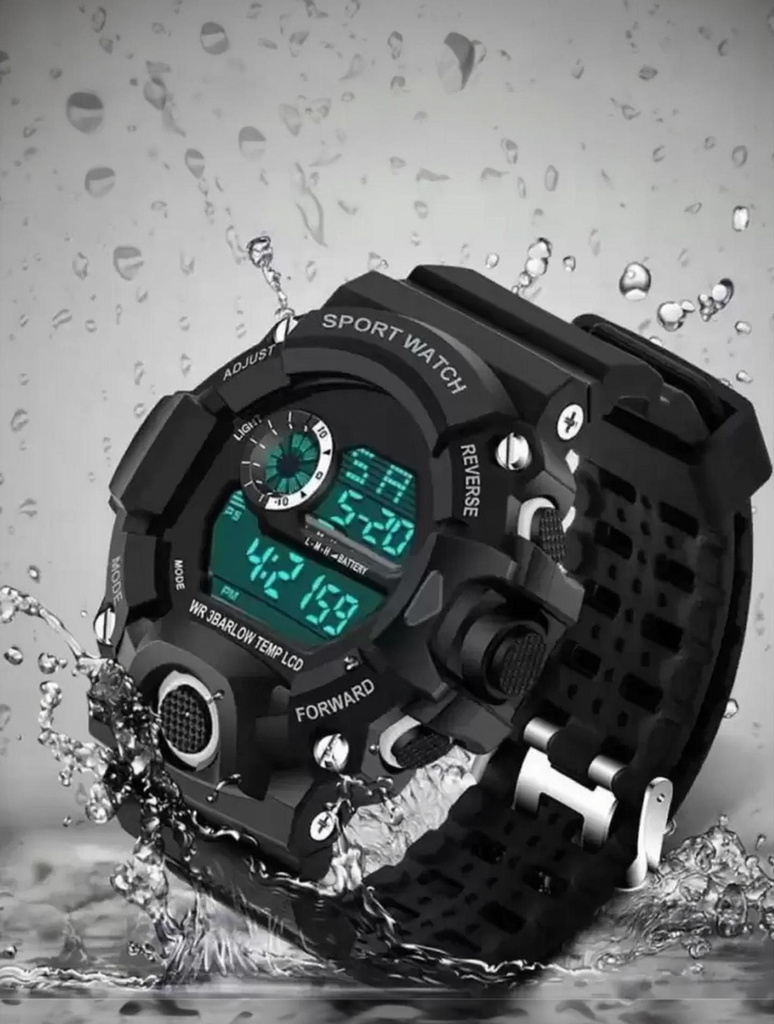 blutech shock proof water resistance new generation black dial strap digital watch boys girls