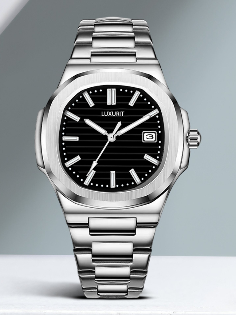 luxurit Mens-LRLX144 Formal Date Functioning Series Square Small Dial Boys Watch with Quartz Analog Watch  - For Men